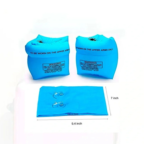 NWT 4 Pack PVC Arm Floaties for Adults Kids Inflatable Swim Arm Bands - Picture 1 of 2